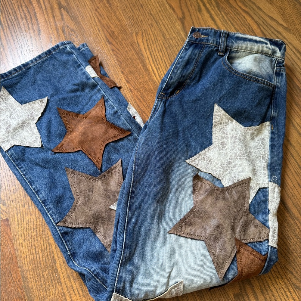 NWOT Oli and Hali OH Jeans with Star Patchwork